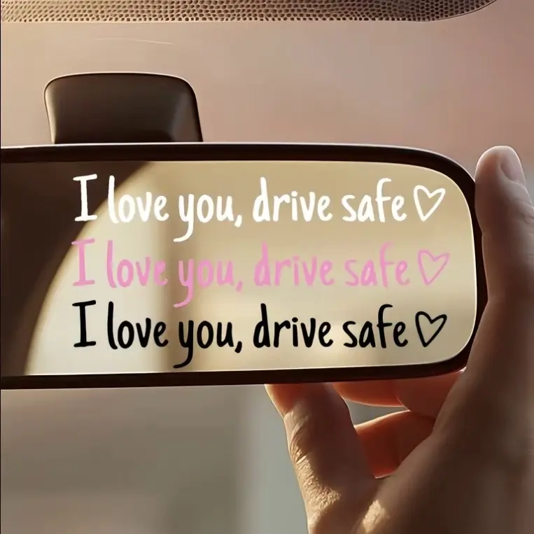 10PCS I Love You Drive Safe Decal Simple Design for Safe Driving Ideal for Drivers and Car Enthusiasts Vehicle Exterior Decoration Windshield Sticker 11x2cm