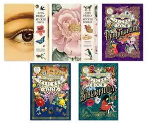 Vintage Sticker Collection 5-Book Bundle - Premium Designer Sets - Hardcover