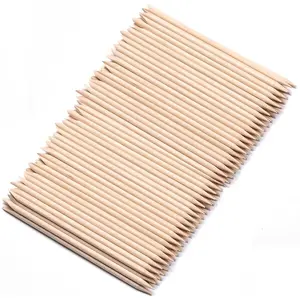 600 Pcs Orange Sticks for Nails - Borogo Orange Wooden Nail Sticks Double Sided Multi Functional Cuticle Pusher Remover Manicure Pedicure Tool