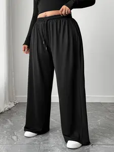 Women's High-Waisted Casual Pants, Stretchy Loose-Fit Ankle-Length Trousers for All Seasons, Gym & Outdoor Activities