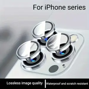 Full Coverage Tempered Glass Protective Camera Lens Protector with Metal Ring  For iPhone 17/17Air/17 Pro/17 Pro Max iPhone Models 13 Pro Max, 14 Pro Max, 15 (6.7 Inches) - Protect Your Advanced Cellphone Camera Lens
