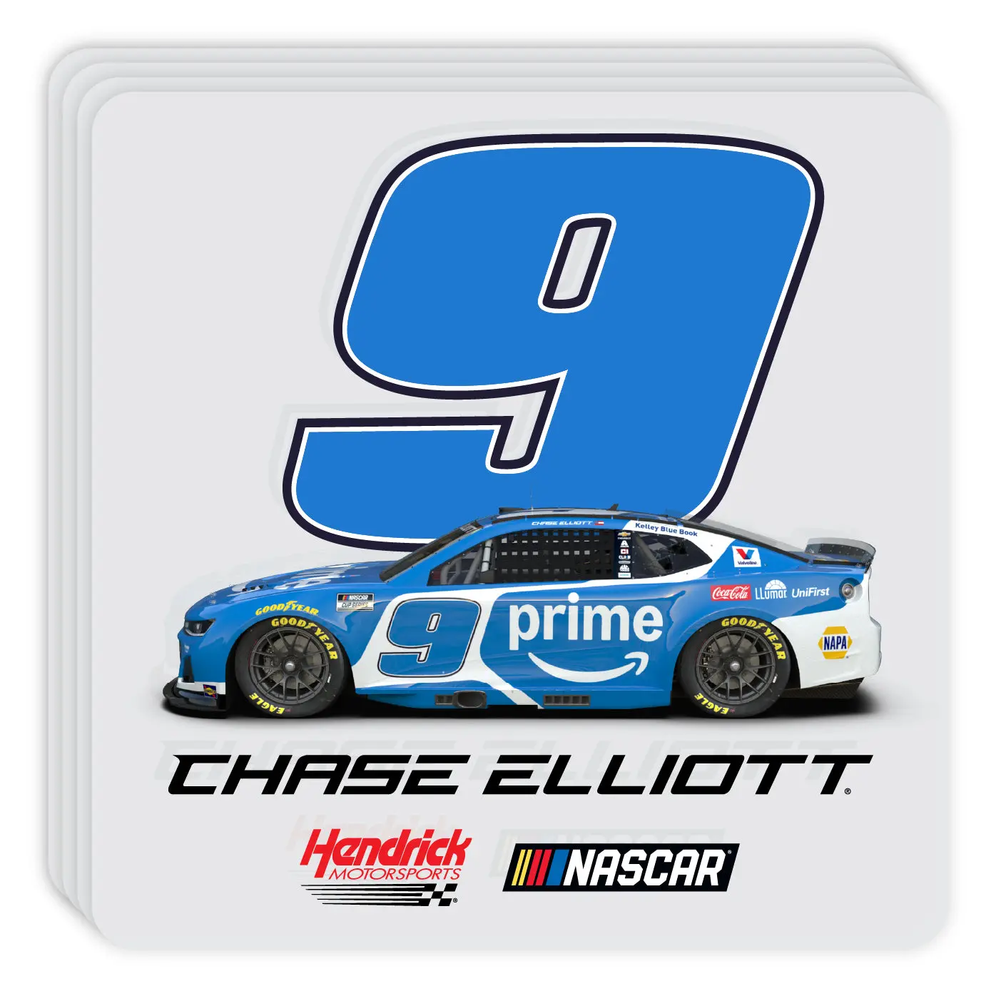 Nascar #9 Chase Elliott Officially Licensed Acrylic Coaster - Set of 4