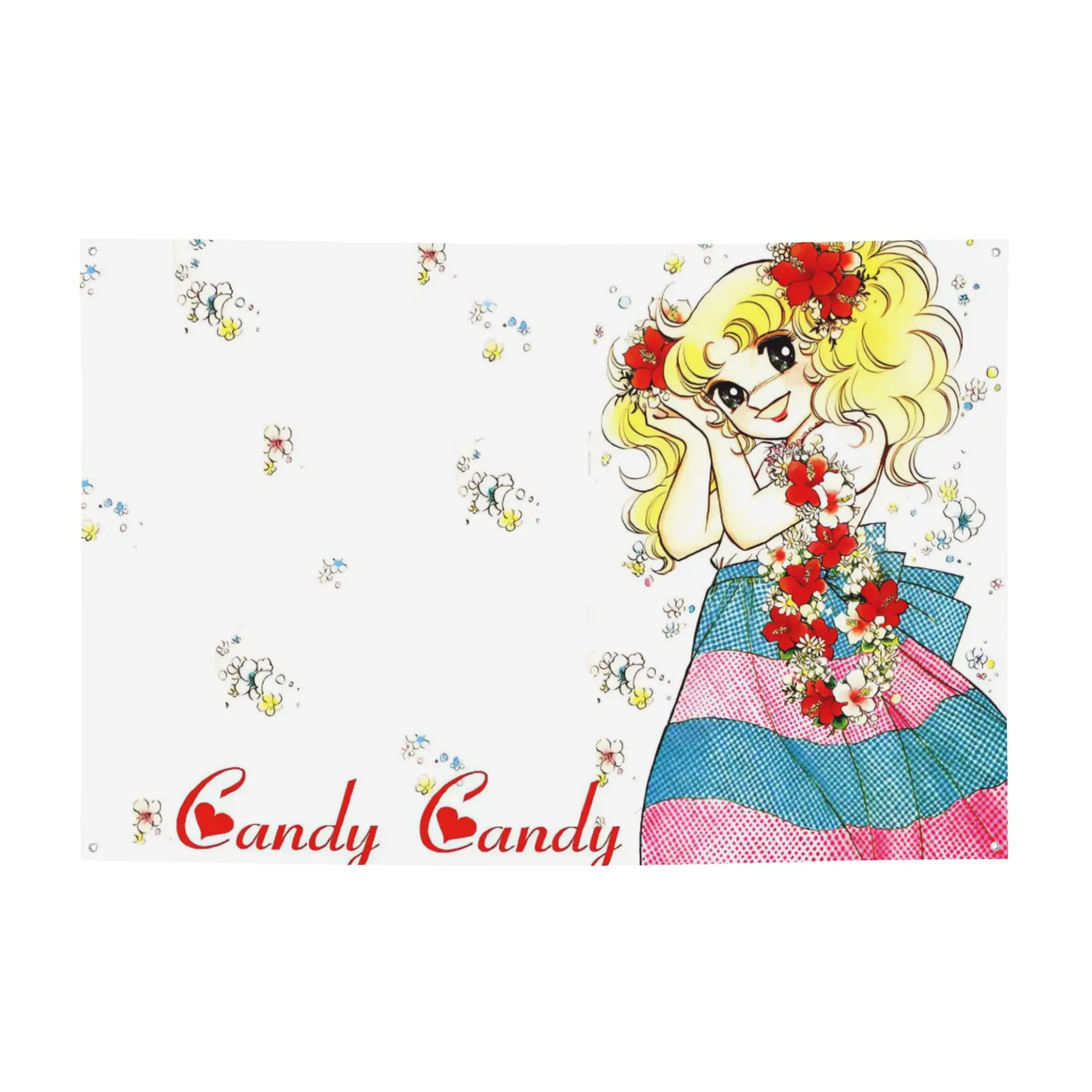 Candy Candy Anime Character Background Banners - Lightweight Colorful Polyester 2D Flat Decor, Ideal for Birthday Party, Home & Garden Use, Multi-Functional Photo Prop