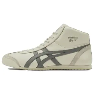 Onitsuka Tiger Mexico 66 Mid Runner Knit Mid-Top Lifestyle Sneakers for Men and Women in Light Gray Trending Shoes, House White Official Shoes to Get / Maison Mihara Verifiable, with credentials and supporting global authentication