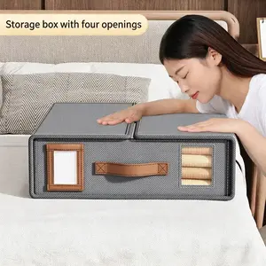 Bin Boxes, Household Lightweight Minimalist Organizer Room, Collapsible Non-Woven Fabric Storage Bins, Foldable Closet Organizers with Handles, Multipurpose Storage Boxes for Clothes, Toys, Towels, Home Bedroom Dorm