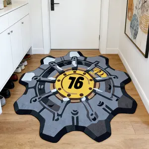 Creative Artistic Carpet Mat, Trendy Irregular Pattern, Pet Friendly Non-Slip Pad, Thick Soft Comfortable Foot Pad for Living Room Bedroom, Washable Soft Rug