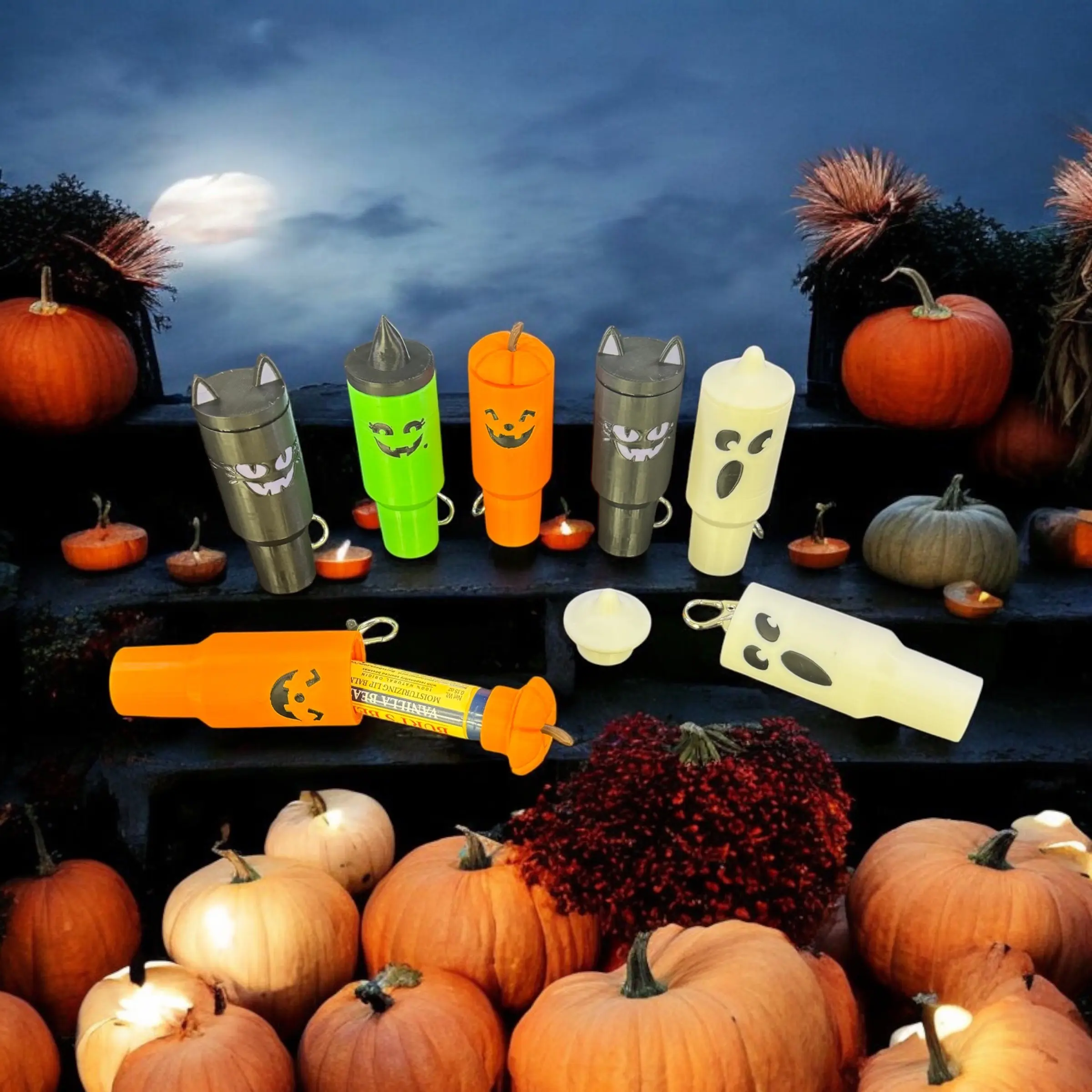 Keychains For Chapstick, Stanley Chapstick container Keychain, Stanley cup, bogg bag, bogg charm, Gift For Her, Halloween