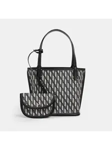 Vintage Large Tote Bag, New Fashion Versatile Trendy Women's Handbag, Graffiti Letter Design, Stylish Market Basket