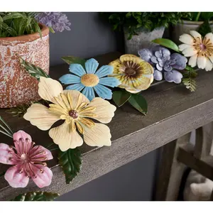 Home Reflections 6' In/Outdoor Spring Floral Metal Garland