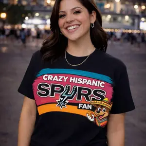 Crazy Hispanic Spurs Fan T-Shirt | Basketball Team Pride, Retro Graphic 52O