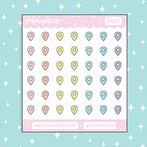 Location Pin Icon Doodle Sticker