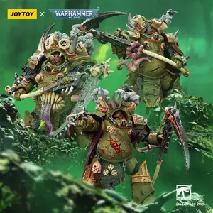 JOYTOY Warhammer 40k 1/18 Action Figures Death Guard Deathshroud Terminator Champion with Manreaper and Plaguespurter Gauntlets