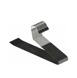 Pants Hangers Non Slip Open Ended – Metal Trouser Hangers, Heavy Duty Stainless Steel Pant Hangers for Men and Women, Space Saving, 20 Pack Jeans Hangers