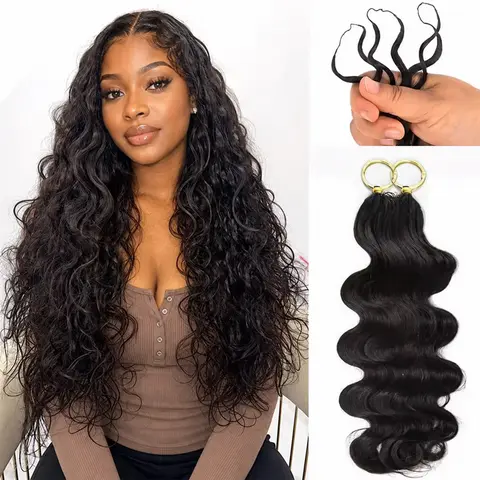 Bling Hair Human Hair Body Wave Crochet Braids Extensions Knotless Pre-Separated Miracle Knots Crochet Hair Lightweight Soft Natural Look Protective Style Boho Braids Vacation Hair Summer Hair 50g/Pack#SummerWins #DealsForYouDays