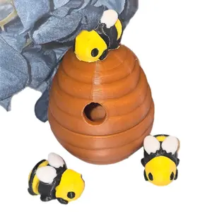 3 Articulated Beesin a Beehive 3D Printed Decor