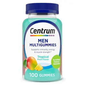Centrum Men's Multivitamin Gummies, Immune, Energy, Healthy Appearance Support, 100 Count, 50 Day Supply