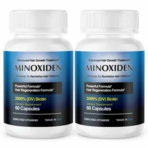 Minoxiden 2000% DV Hair Growth Formula Extra Strength Hair Regrowth Pills 120ct Healthcare Dietary Fitness Supplement