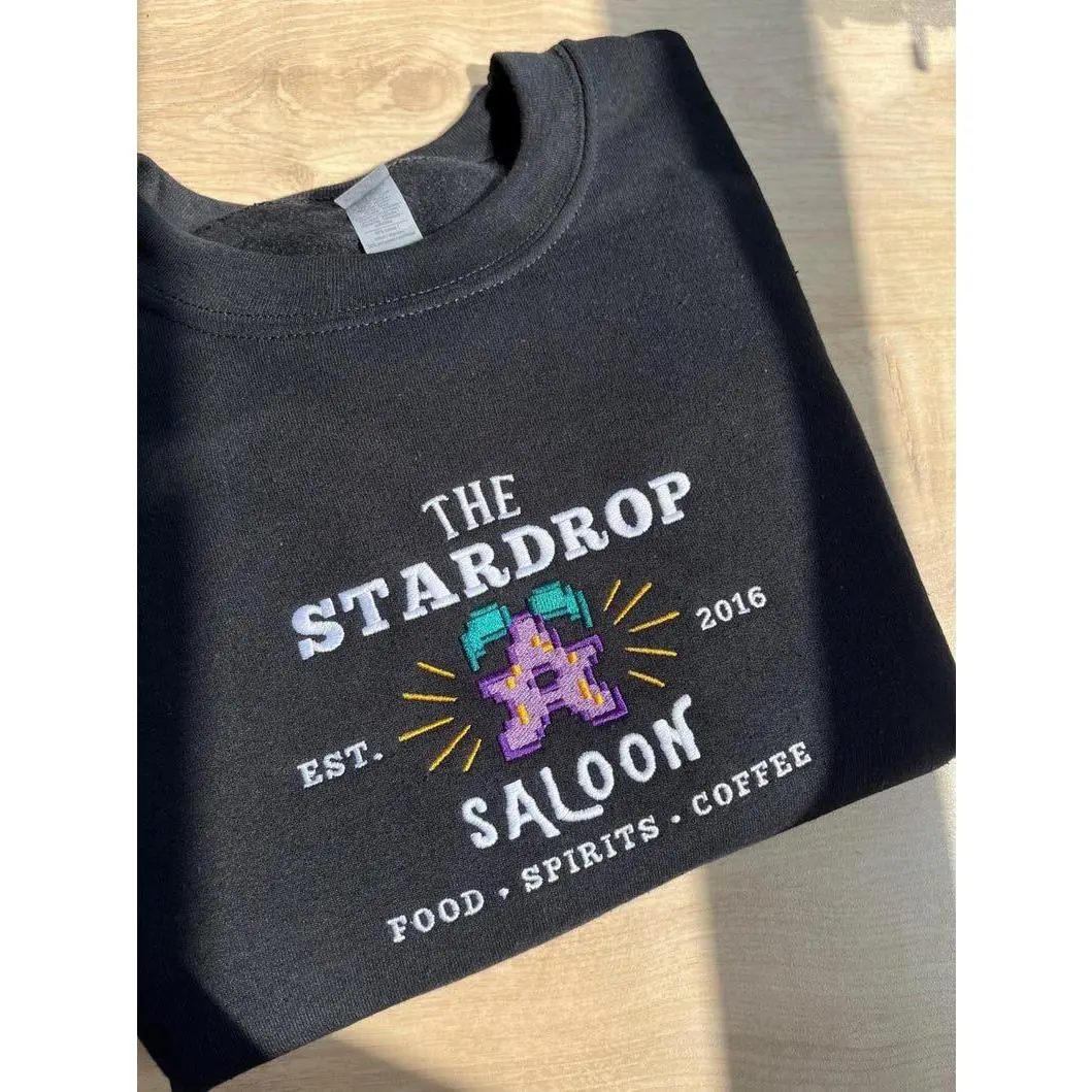 EMBROIDERED The Stardrop Saloon Sweatshirt, Cozy Gaming Gift, Perfect Gift for Gamers, Cozy & Cute Gaming Attire