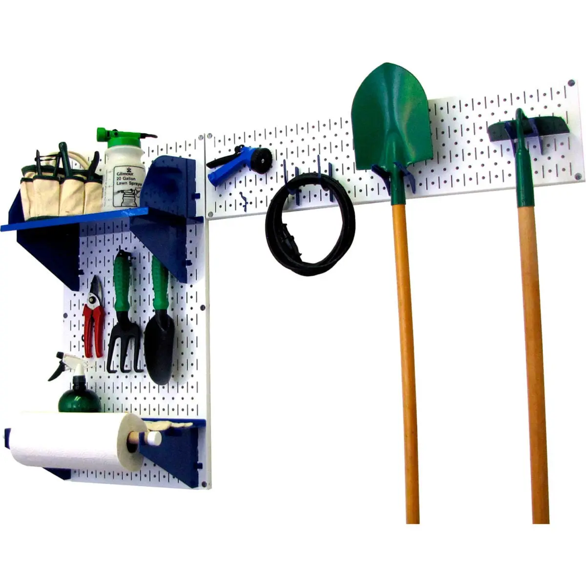 Wall Control B1296755 Premium Steel Pegboard Organizer - Rectangular, 48x32x9 in, 21 lbs, 4" h x 16" w x 33" l, White & Black, with Mounting Hardware, Wipe with Damp Cloth, for Shop/Garage