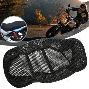 Universal Breathable Motorcycle Seat Cover, Anti-Slip Mesh Scooter Cushion, Summer UV Protection, 3D Design, Legal Style