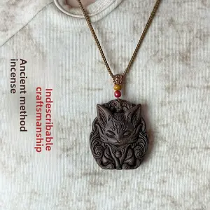 Fox Fragrance Brand Ancient Love Cute Transshipment Intangible Cultural Heritage Ancient Law Natural Pendant Hexiang Necklace Body Protection Safe Ancient Style Gift