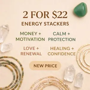 Intentional Combo Waist Beads - 2 for $22 Energy Stackers Money Motivation Calm Protection Love Renewal Healing Confidence Handmade Crystal Beads