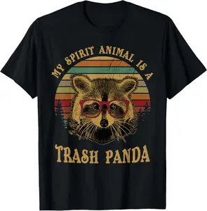 My Spirit Animal is a Trash Panda Funny Racoon Gift T-Shirt