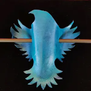 Handmade Raven Leather Hair Slider