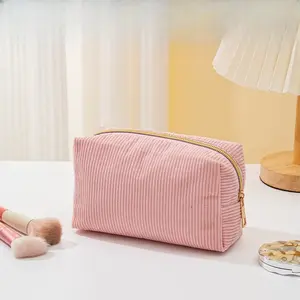New Velvet Pen Case Makeup Bag, Simple Capacity Portable Wash Kit, Stationery Box Travel Organizer, Compact Storage Solution