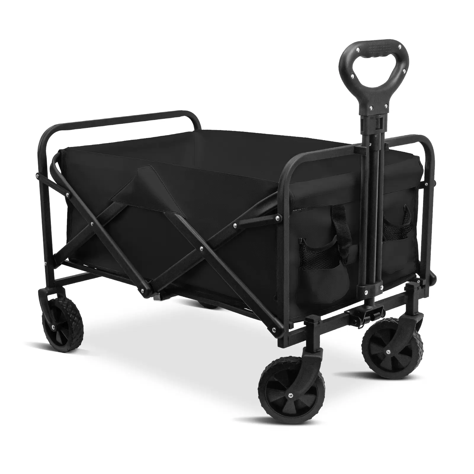 SZHLUX Foldable Four-wheelers With Wheels, Heavy Duty Outdoor Carts,   Foldable Four-wheelers, Portable Folding Chair Storage Carts; Cart For Heavy Items, Suitable For Shopping, Sports, Camping, Gardens.