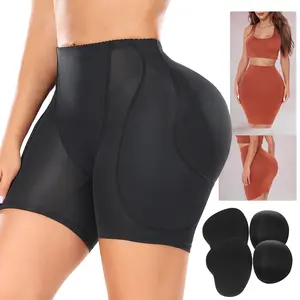 Women Hip Padded Shapewear Booty Lifter Butt Enhancer Removable 4 Thicker Pads Control Panty for Bigger Butt
