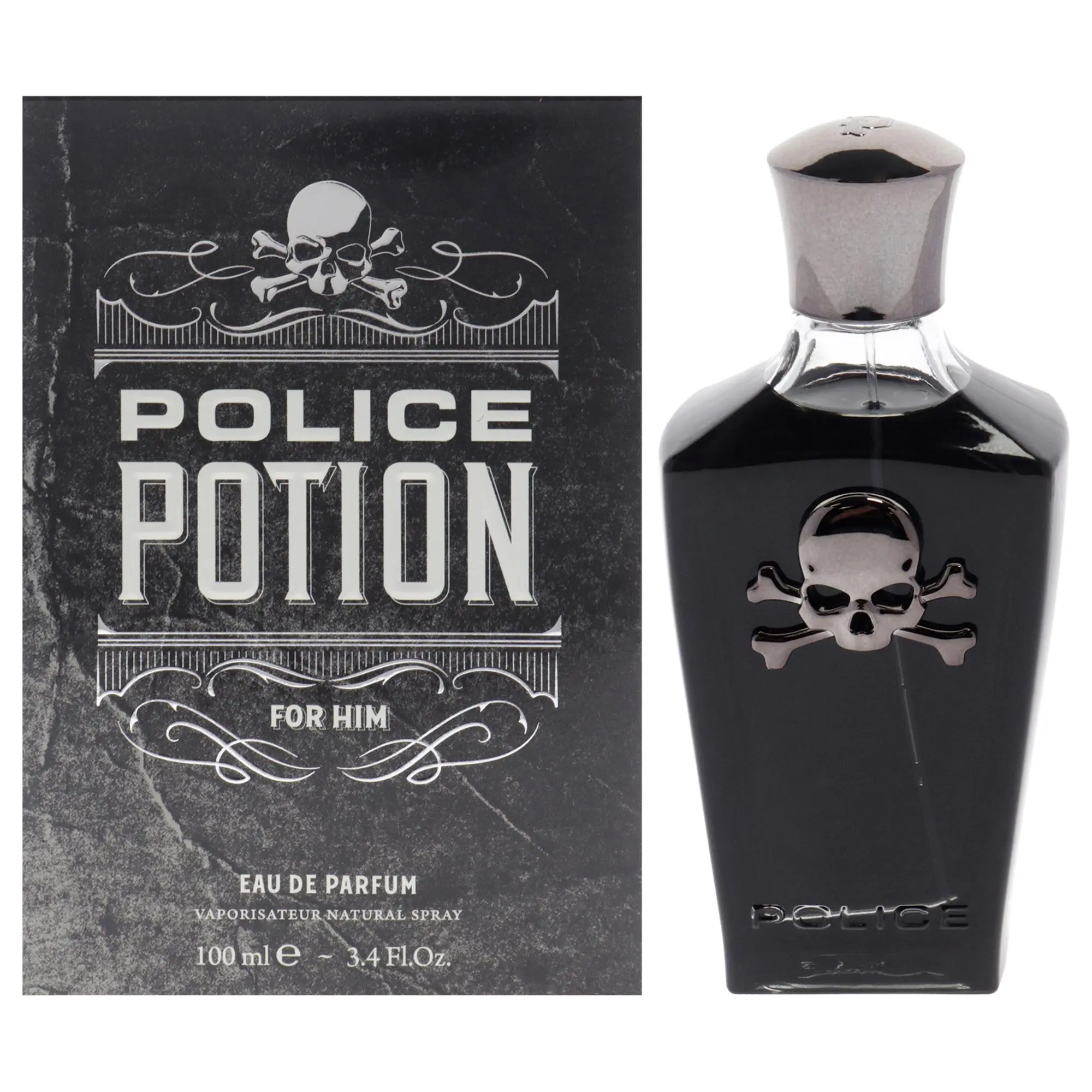 Police Potion Eau de Parfum for Men, A Distinctive and Reliable Scent for Daily Use in a Convenient 3.4 fl oz EDP Spray Bottle, Convenient Size, Single Bottle