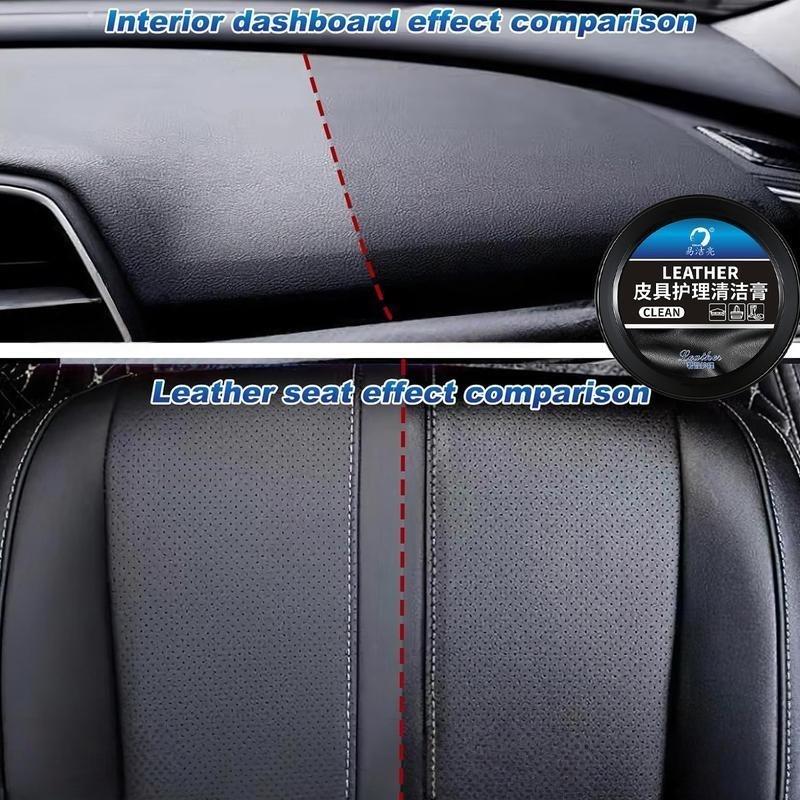Car leather care cleaning cream, car interior cleaning cream, leather bags, leather shoes cleaning - multiple uses,Automobile parts, essential products for automobiles,Easy to use, the best car companion