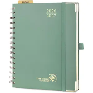 2026-2027 Academic Year Weekly and Monthly Planner Calendar, Jul 2026 - Jun 2027, 6.25" x 8.5", Daily Agenda Book & Appointment Book with Hourly Schedule, Tabs, Hardcover, School and Office Supplies - Midnight Green
