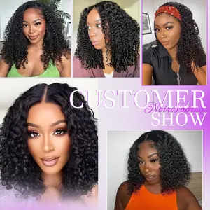 NoirSaorsa Comfortable Breathable Wig Quick Wear System Efficient Outlet Buckle System Firm Wear 5-in-1 Set Analog Scalp and Professional 5-Piece Set Synthetic Curly eve valentines day gift eve valentines day gift Heat Resistant Wigs