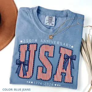 Comfort Colors America 250th Anniversary TShirt, 1776–2026 Patriotic Tank Tee, USA Semiquincentennial Tee, 4th of July Tee, USA Tee