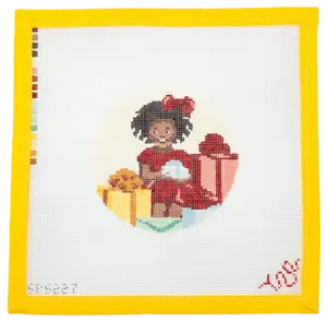 Girl with Presents - Heritage Christmas Collection Needlepoint Canvas