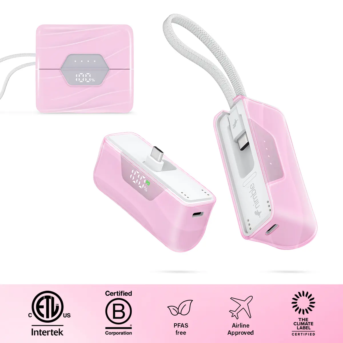 Nimble SHAREPOWER Portable Charger - Split & Share Power Bank - 2-In-1 Ultra Fast Charging Portable Charger - No PFAS or Phthalates - Charge 4 Devices At Once