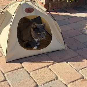 Foldable Pet Tent with Mat - Ideal for Outdoor Travel and Camping - Suitable for Cats and Dogs - Perfect Nest for Pets in All Seasons， cozy  cat  house pet  nest