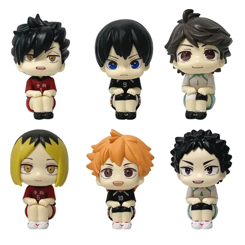 Chibi-style Figure/Model/Ornament of Tobio Kageyama, Shoyo Hinata, Toru Oikawa, Tetsuro Kuroo, and Hajime Iwaizumi – Desktop Toy, Collectible, Souvenir, or Gift