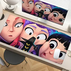 Funny Anime Character Faces Humorous Mouse Pads Extra Large Computer Desk Top Mat Mouse Pad for Laptop Mouse Desk Pad Desk Mats with Non - Slip Rubber Base Stitched Edge for Home and Office