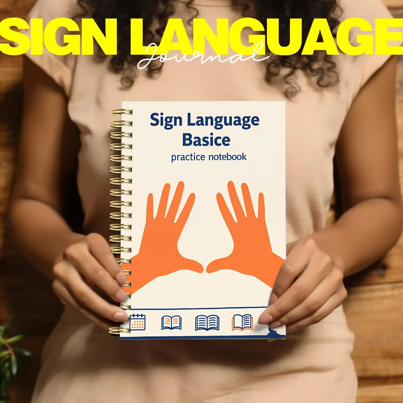 1 Book Sign Language Notebook for Beginners: ASL/BSL Alphabet ...