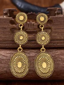 Vintage Western Style Geometric Patchwork Earrings for Women, Bohemian Fashion Jewelry, Ladies Wear