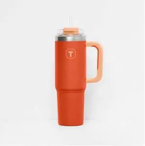Tupperware Big T Tumbler Leakproof Double-Wall Insulated Mug with Lid & Straw for Hot and Cold Beverages Bottles Drink