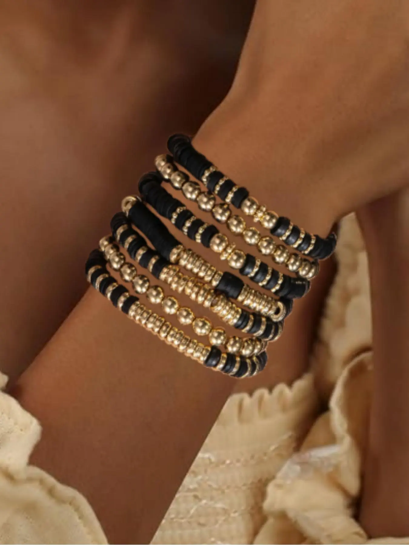 Boho Style Beaded Bracelet, Fashion Colorful Beaded Stackable Bracelets for Women & Men, Casual Trendy Accessories for Party & Daily Clothing Decor, Fashionable Bracelet, Trendy Bangles, Bohemian Bracelets, Trendy Jewelry, Stackable Bracelet Set