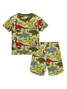 Boys' Summer Set, Short Sleeves Top & Shorts Design, Breathable Comfort Fabric, Perfect for Daily Wear, Age Range 1-8 Years