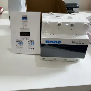 63A 110V Auto/Manual Transfer Switch L1 Priority Phase Selector with LED Display & DIN Rail Mount for Generator Inverter & Utility Power CE 50/60Hz Overvoltage Undervoltage & Overcurrent Protection, Manual Transfer Switch Cord Switches