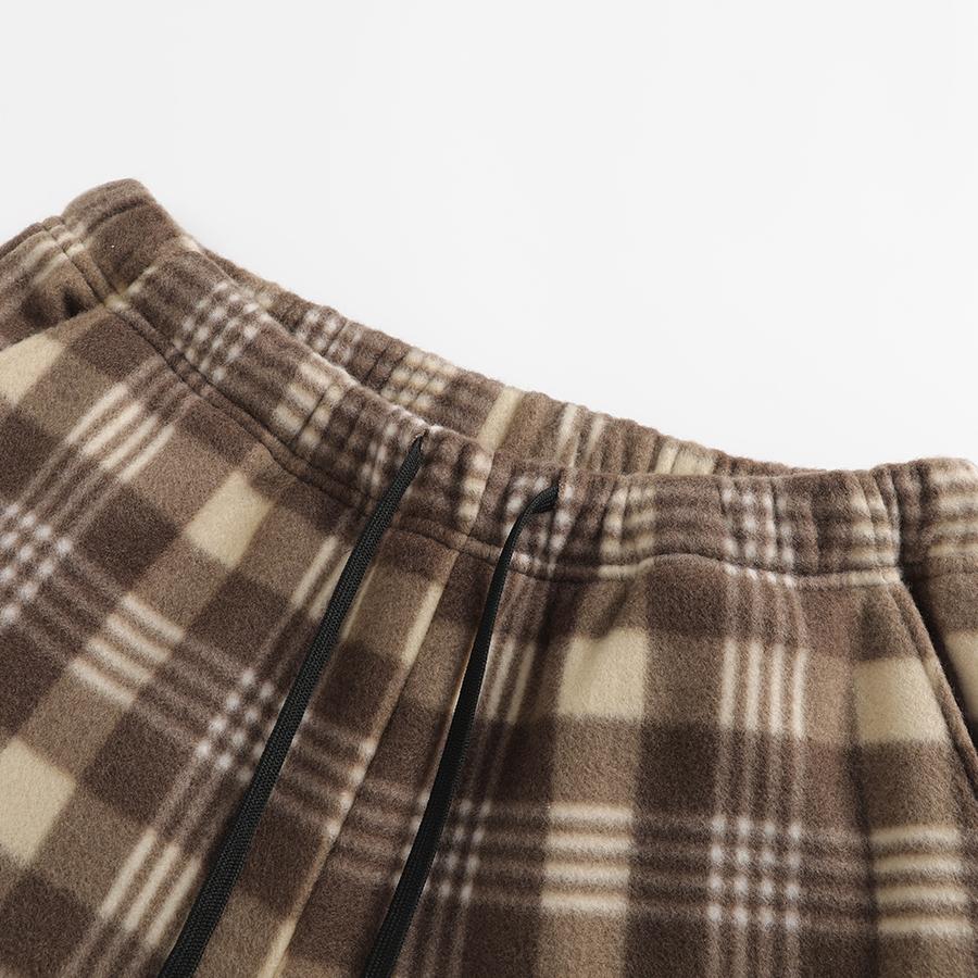 Men's Checked Baggy Pants - 3-Pack, 2-Pack or Single Option Available, Vintage Plaid Polyester Casual Wide-Leg Drawstring Streetwear, Fall & Winter Menswear Essential
