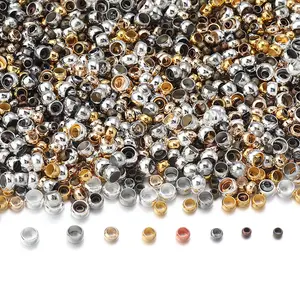 200pcs/lot Copper Crimp End Beads Fit Bracelet Necklace Findings 2/2.5/3/3.5/4mm Stopper Spacer Beads For DIY Jewelry Making