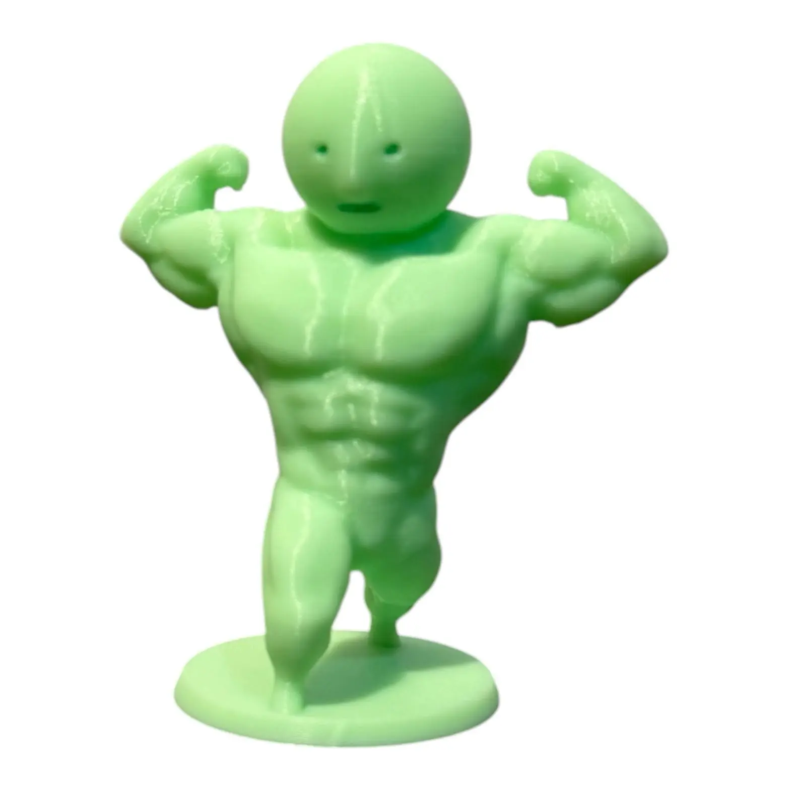 Buff Smiski Figurine Glow in the Dark | Strong Smiski Inspired Mini Figure | Funny Desk Decor Collectible Gift